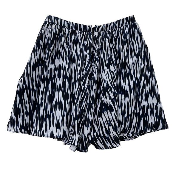 A/X Armani Exchange Skirt Size 0P Navy White Print Chiffon Short Mini Flounce - Picture 3 of 8